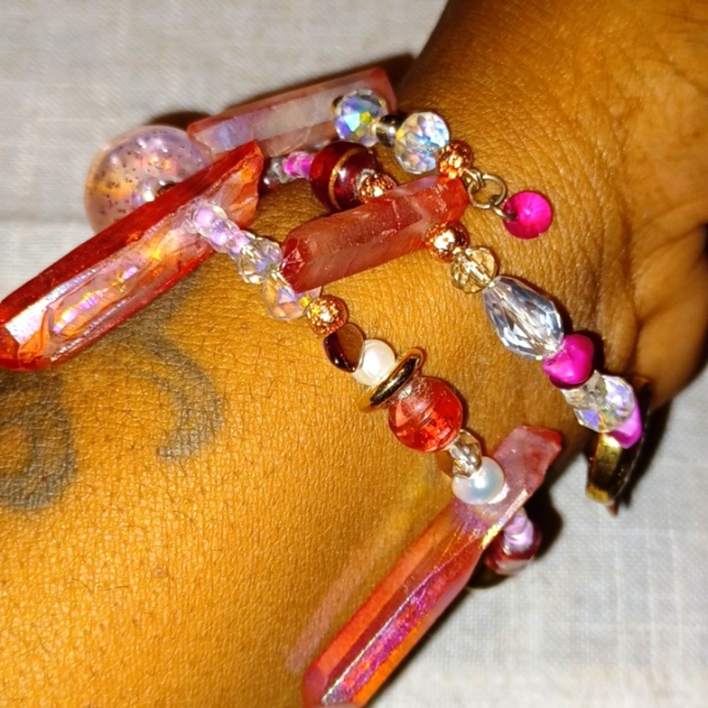 🎉Deep Red Space Nebula Bracelet